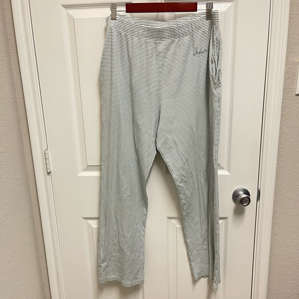 Lake Pajamas Green Striped Pants - Chris